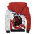 Custom Costa Rica Football Sherpa Hoodie Los Ticos With Bull Mascot - Wonder Print Shop