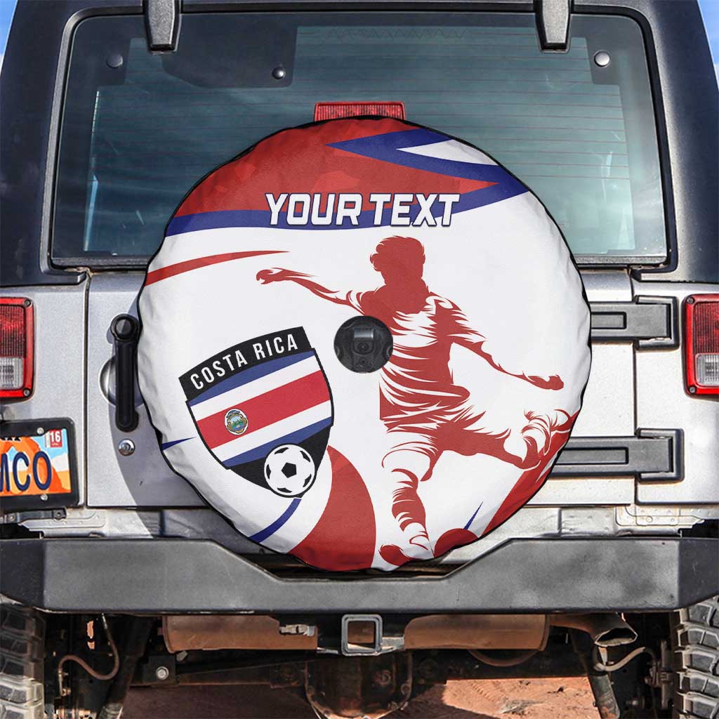 Custom Costa Rica Football Spare Tire Cover Los Ticos With Bull Mascot - Wonder Print Shop