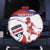 Custom Costa Rica Football Spare Tire Cover Los Ticos With Bull Mascot - Wonder Print Shop