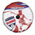 Custom Costa Rica Football Spare Tire Cover Los Ticos With Bull Mascot - Wonder Print Shop