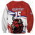 Custom Costa Rica Football Sweatshirt Los Ticos With Bull Mascot - Wonder Print Shop