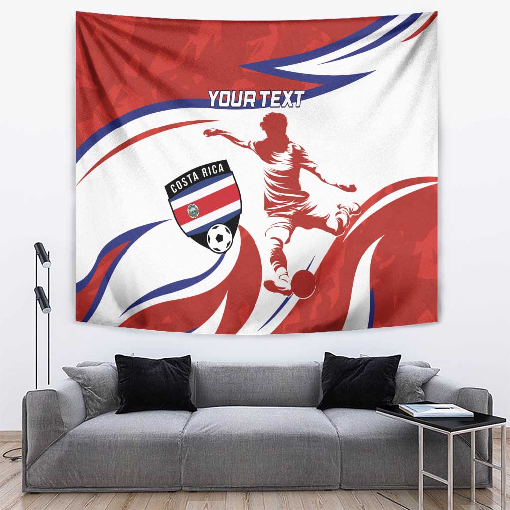 Custom Costa Rica Football Tapestry Los Ticos With Bull Mascot