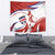 Custom Costa Rica Football Tapestry Los Ticos With Bull Mascot