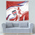 Custom Costa Rica Football Tapestry Los Ticos With Bull Mascot