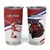 Custom Costa Rica Football Tumbler Cup Los Ticos With Bull Mascot - Wonder Print Shop