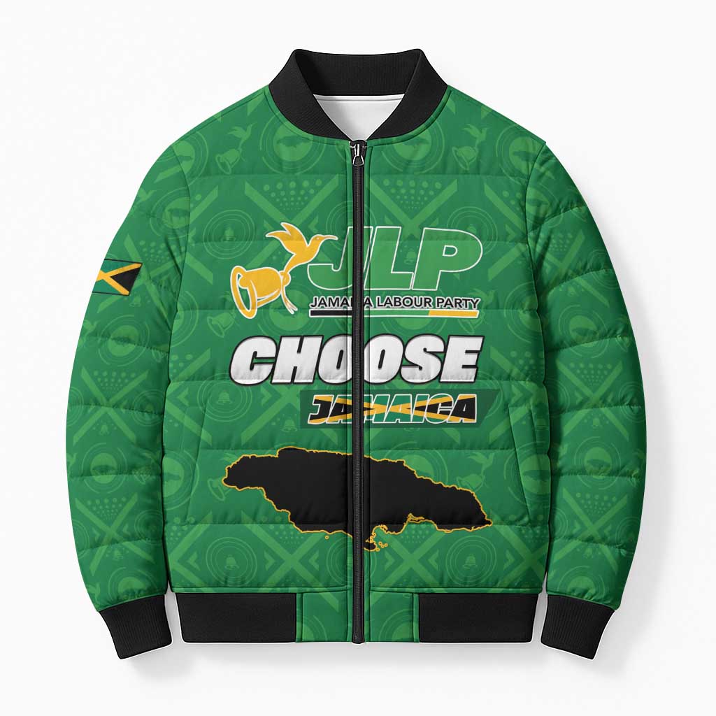 Personalized Jamaica Labour Party Bomber Puffer Jacket Choose Jamica - Wonder Print Shop