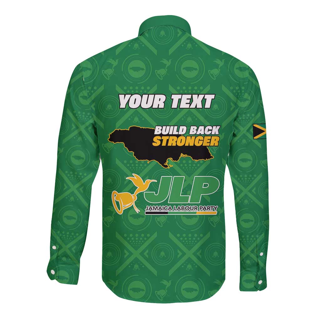 Personalized Jamaica Labour Party Long Sleeve Button Shirt Choose Jamica - Wonder Print Shop