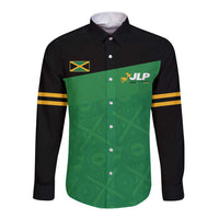 Personalized Jamaica Labour Party Long Sleeve Button Shirt Proud Supporters - Wonder Print Shop
