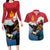 Personalised Mongolia Couples Matching Long Sleeve Bodycon Dress and Hawaiian Shirt Eagle Hunters - Wonder Print Shop