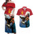 Personalised Mongolia Couples Matching Off Shoulder Maxi Dress and Hawaiian Shirt Eagle Hunters - Wonder Print Shop