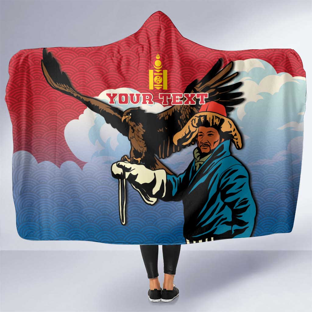 Personalised Mongolia Hooded Blanket Eagle Hunters