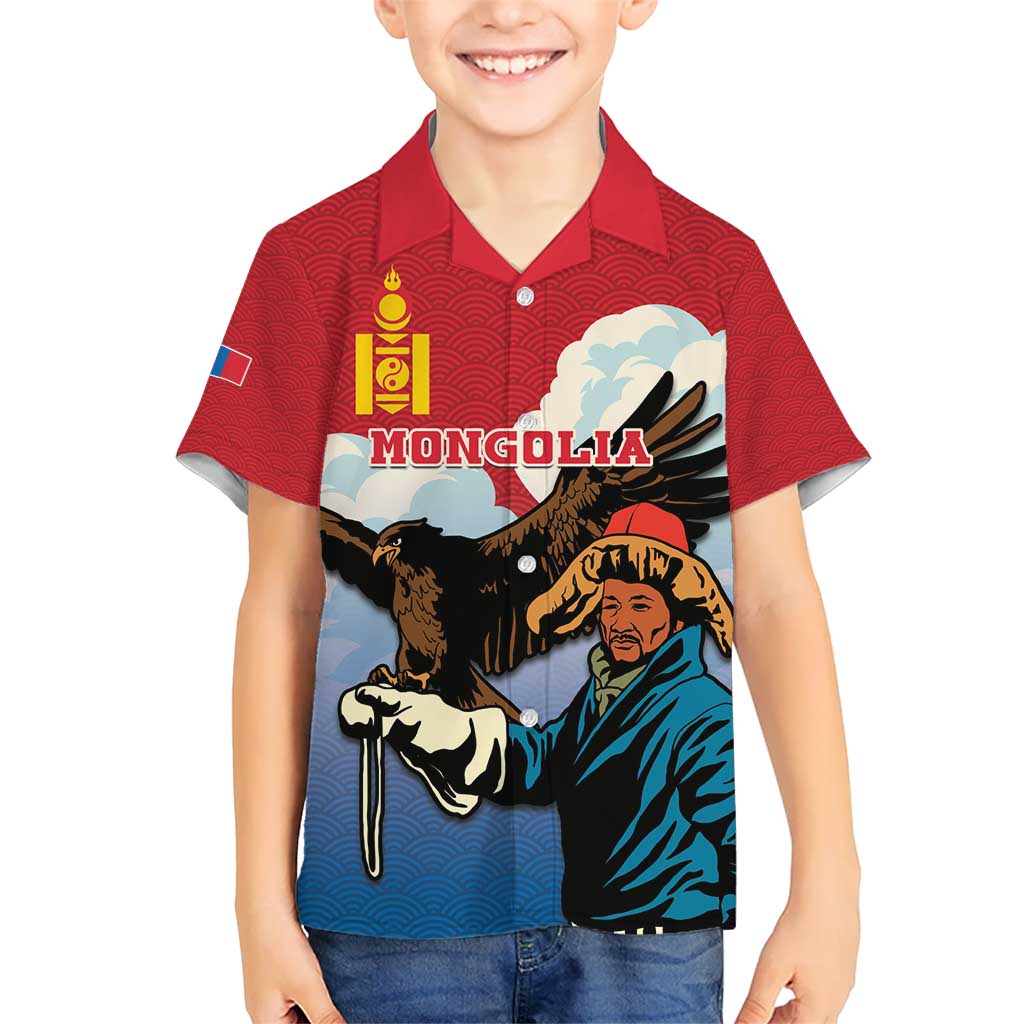 Personalised Mongolia Kid Hawaiian Shirt Eagle Hunters - Wonder Print Shop