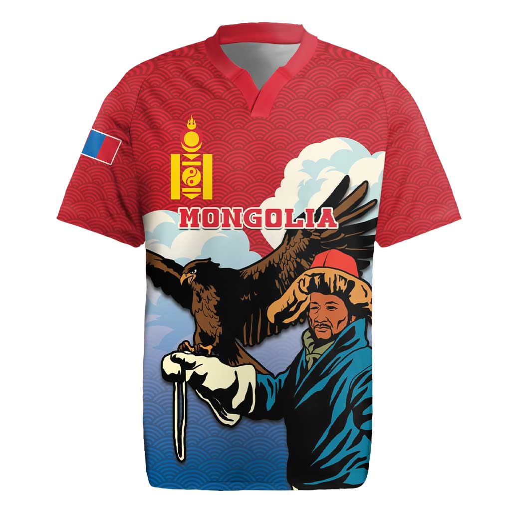 Personalised Mongolia Rugby Jersey Eagle Hunters - Wonder Print Shop