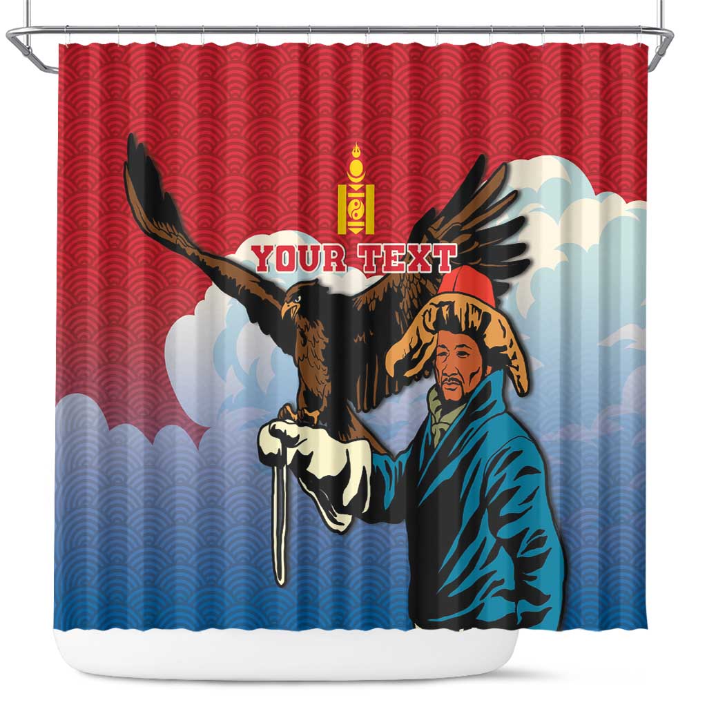 Personalised Mongolia Shower Curtain Eagle Hunters