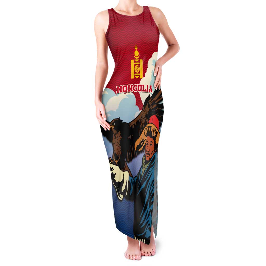 Personalised Mongolia Tank Maxi Dress Eagle Hunters - Wonder Print Shop