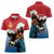 Personalised Mongolia Women Polo Shirt Eagle Hunters - Wonder Print Shop