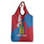 Personalised Mongolia Independence Day Grocery Bag Coat Of Arms - Mongolia Folk Pattern