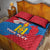 Personalised Mongolia Independence Day Quilt Bed Set Coat Of Arms - Mongolia Folk Pattern - Wonder Print Shop