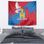 Personalised Mongolia Independence Day Tapestry Coat Of Arms - Mongolia Folk Pattern