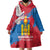 Personalised Mongolia Independence Day Wearable Blanket Hoodie Coat Of Arms - Mongolia Folk Pattern