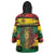 Personalised Rastafarian Lion Wearable Blanket Hoodie Cannabis Leaf Pattern - Wonder Print Shop