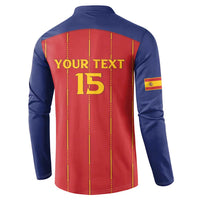 Custom Spain Football 2026 Button Sweatshirt Go Champions La Roja - Wonder Print Shop
