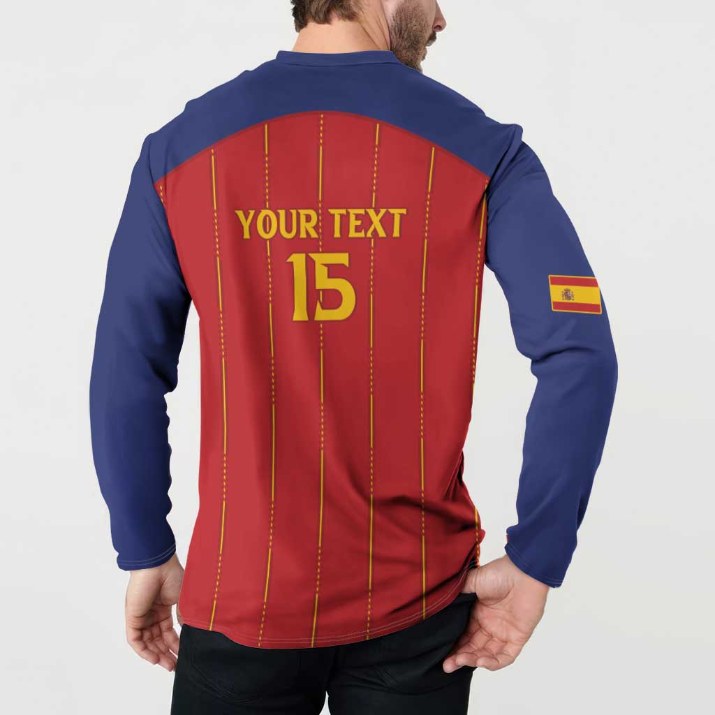 Custom Spain Football 2026 Button Sweatshirt Go Champions La Roja - Wonder Print Shop