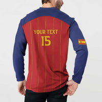 Custom Spain Football 2026 Button Sweatshirt Go Champions La Roja - Wonder Print Shop