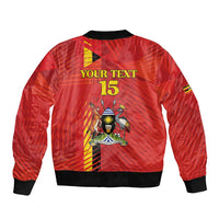 Custom Uganda Football Bomber Jacket Go Champions Cranes - Wonder Print Shop