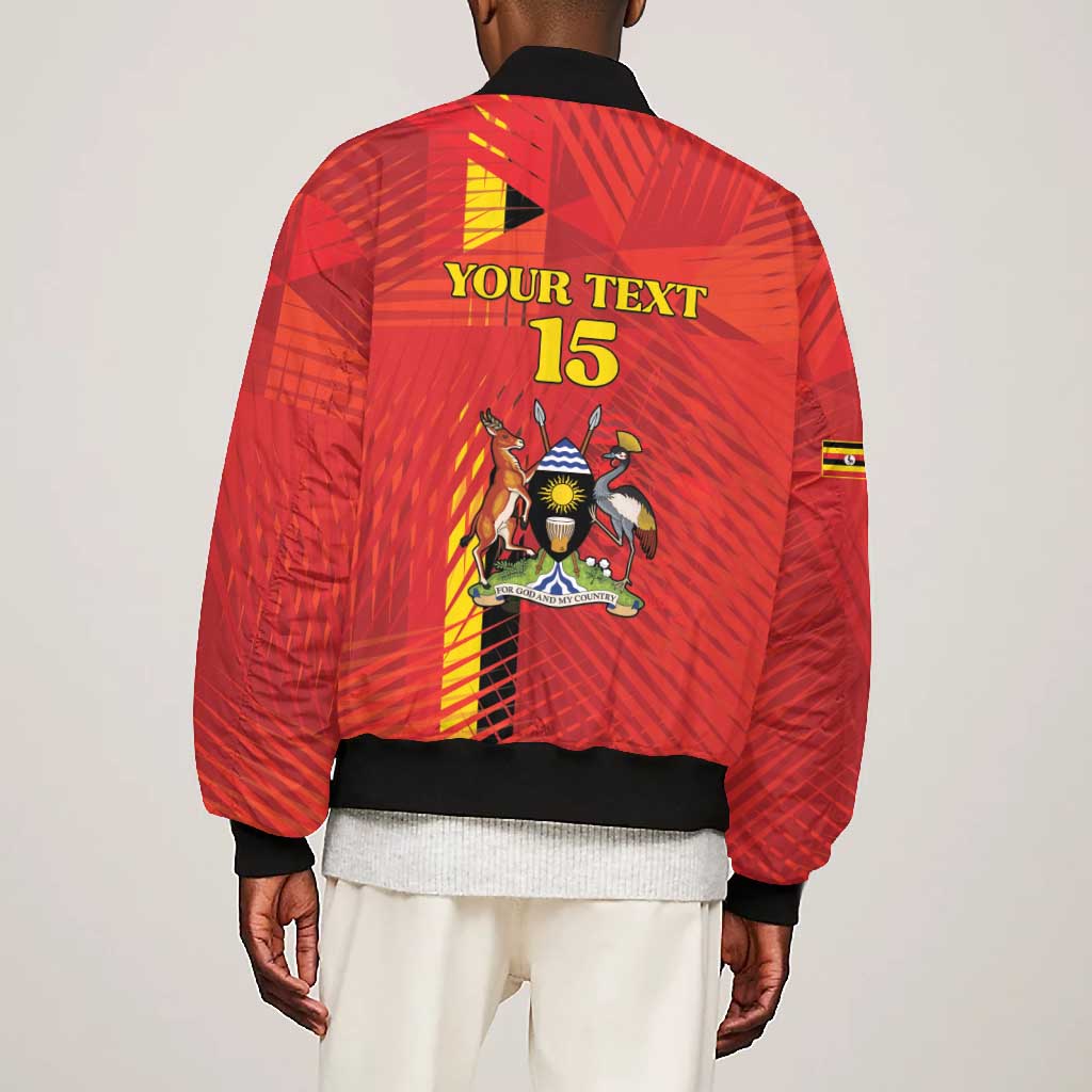 Custom Uganda Football Bomber Jacket Go Champions Cranes - Wonder Print Shop
