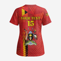 Custom Uganda Football Scrub Top Go Champions Cranes - Wonder Print Shop
