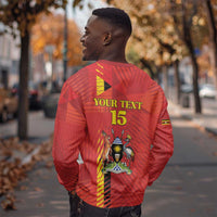 Custom Uganda Football Sweatshirt Go Champions Cranes - Wonder Print Shop