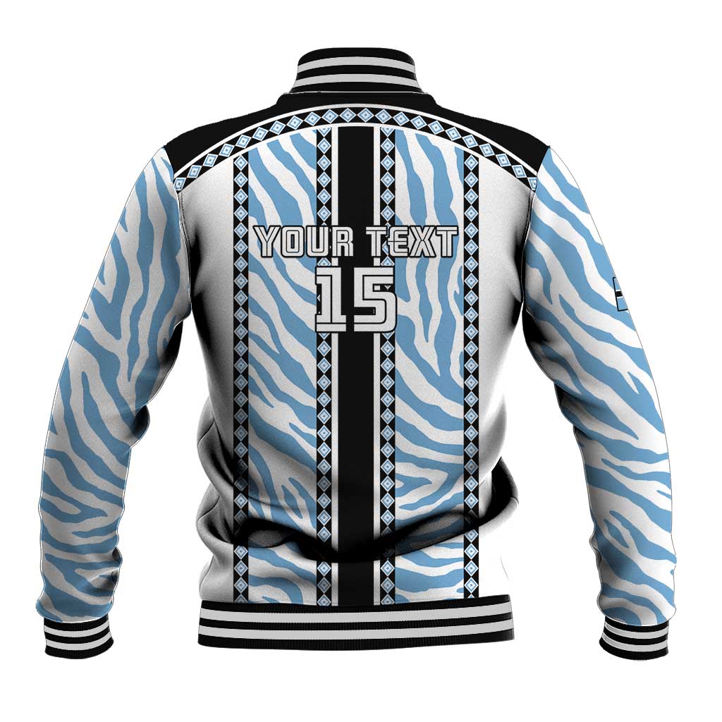 Custom Botswana Football Baseball Jacket Botswana Rising Again - Black - Wonder Print Shop