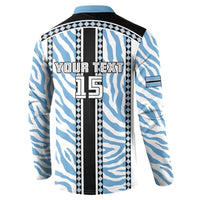 Custom Botswana Football Button Sweatshirt Botswana Rising Again - Black