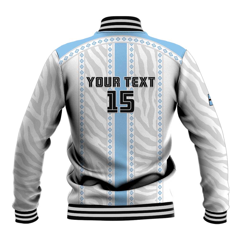 Custom Botswana Football Baseball Jacket Botswana Rising Again - Blue - Wonder Print Shop