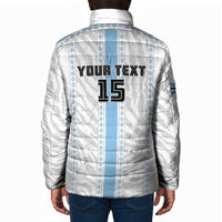 Custom Botswana Football Padded Jacket Botswana Rising Again - Blue - Wonder Print Shop