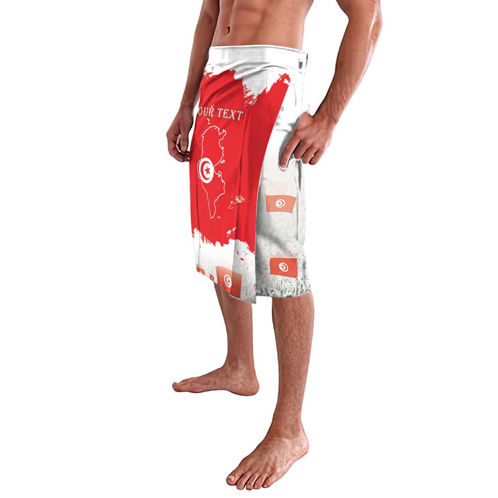 Personalised Tunisia Independence Day Lavalava 69th Anniversary - Flag Map