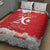 Personalised Tunisia Independence Day Quilt Bed Set 69th Anniversary - Flag Map