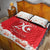 Personalised Tunisia Independence Day Quilt Bed Set 69th Anniversary - Flag Map