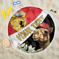 Personalised Tunisia Beach Blanket Camelus Dromedarius With Jasmine