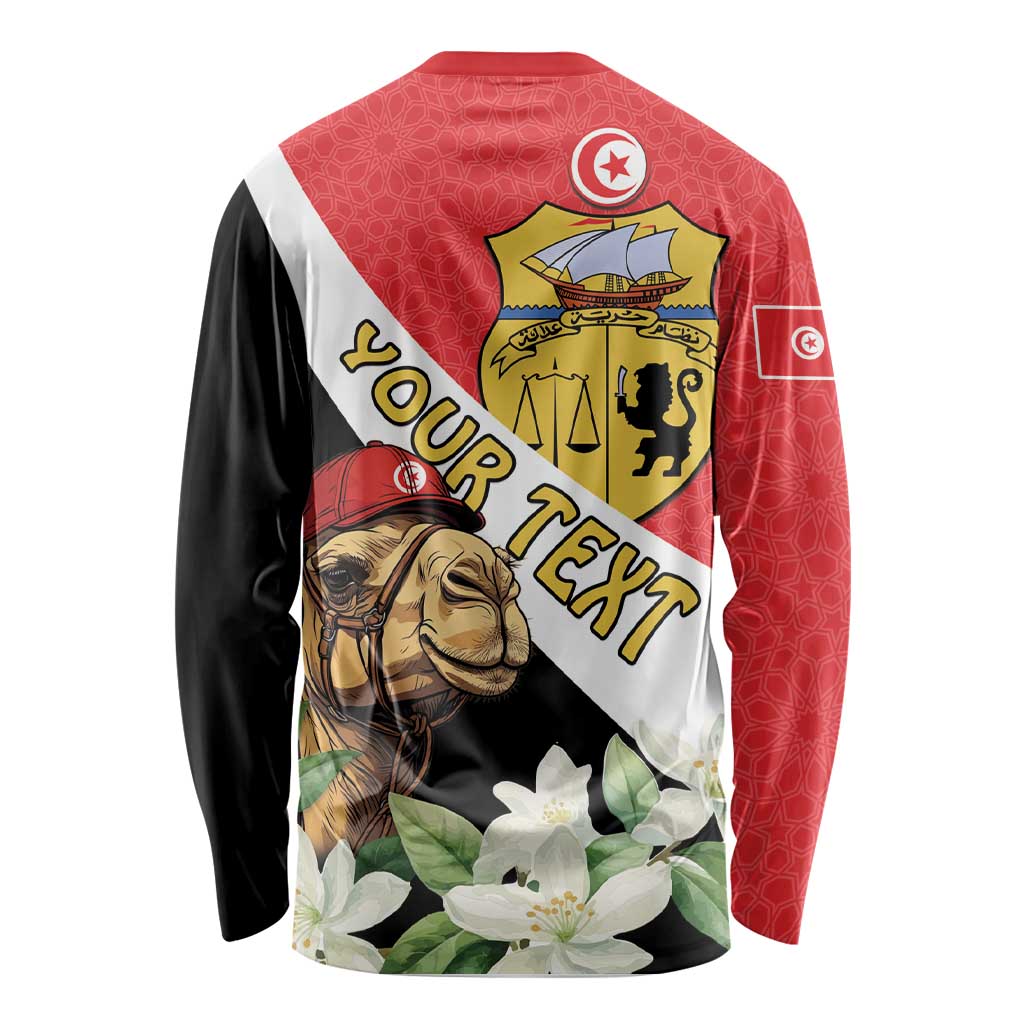 Personalised Tunisia Long Sleeve Shirt Camelus Dromedarius With Jasmine
