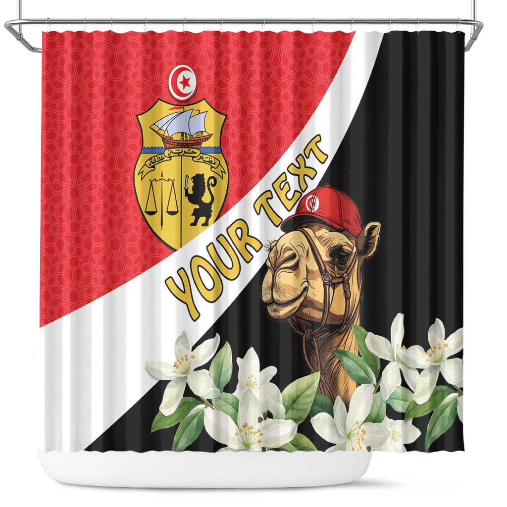 Personalised Tunisia Shower Curtain Camelus Dromedarius With Jasmine