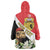 Personalised Tunisia Wearable Blanket Hoodie Camelus Dromedarius With Jasmine - Wonder Print Shop