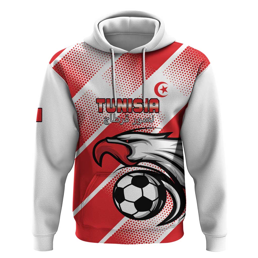 Custom Tunisia Football Hoodie Eagle Mascot - Sporty Style