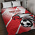 Custom Tunisia Football Quilt Bed Set Eagle Mascot - Sporty Style