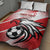 Custom Tunisia Football Quilt Bed Set Eagle Mascot - Sporty Style