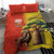 Senegal Independence Day Bedding Set Lion With Baobab