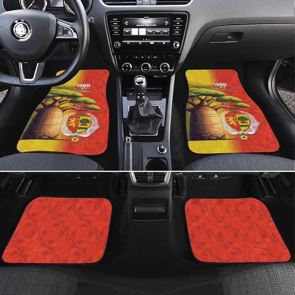 Senegal Independence Day Car Mats Lion With Baobab