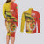 Senegal Independence Day Couples Matching Long Sleeve Bodycon Dress and Long Sleeve Button Shirt Lion With Baobab