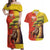 Senegal Independence Day Couples Matching Off Shoulder Maxi Dress and Hawaiian Shirt Lion With Baobab